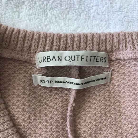 Urban Outfitters by Anthro Thermal Knit Top Rose Gold-Extra Small - Picture 2 of 9